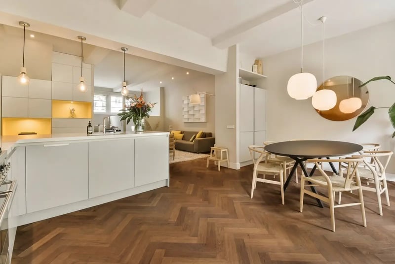 Multiplank eiken visgraat - Luzon Rustiek Abdij