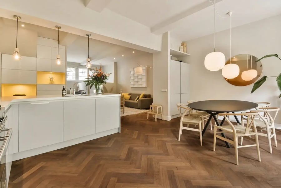 Multiplank eiken visgraat - Luzon Rustiek Abdij