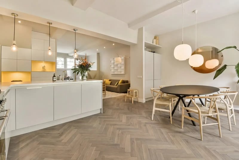 Multiplank eiken visgraat - Luzon Rustiek Greywash