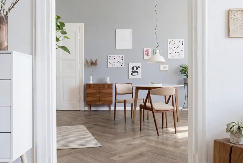 Multiplank eiken visgraat - Luzon Rustiek Greywash