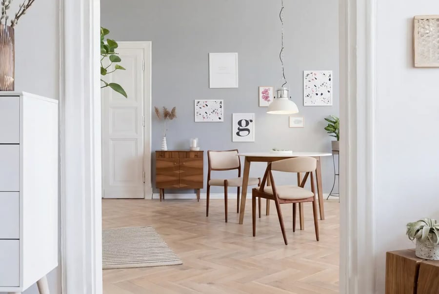 Multiplank eiken visgraat - Luzon Rustiek Krijtwit
