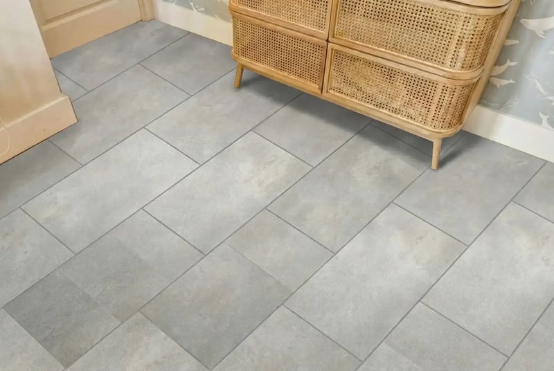 PVC plak tegel - Cement Grey