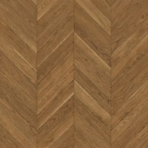 Multiplank eiken Hongaarse Punt - Orkney Noestarm Midden Bruin, bovenaanzicht