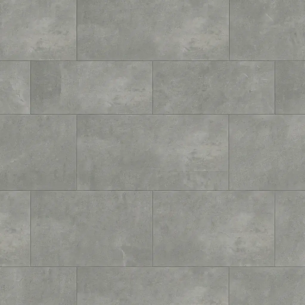 Staal van PVC plak tegel - Cement Grey