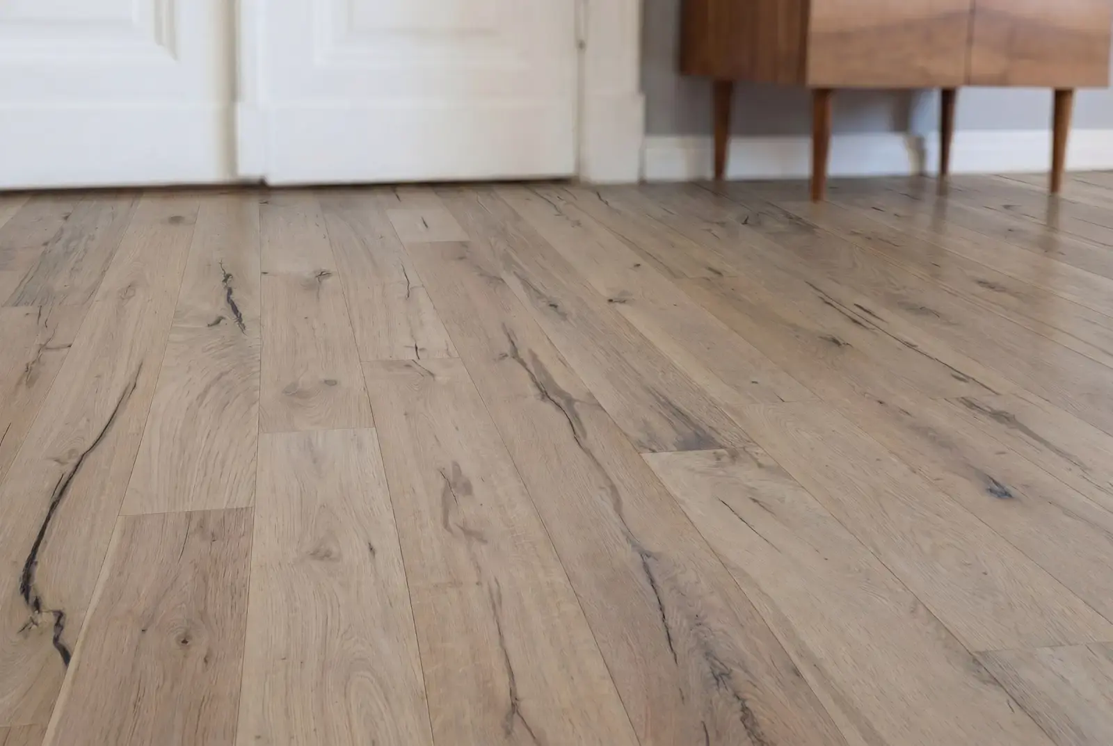 Lamelparket eiken plank - Groenland Oude Schoolvloer Greywash