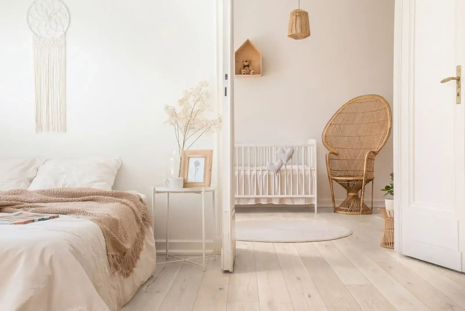 Lamelparket eiken plank - Groenland Oude Schoolvloer Krijtwit