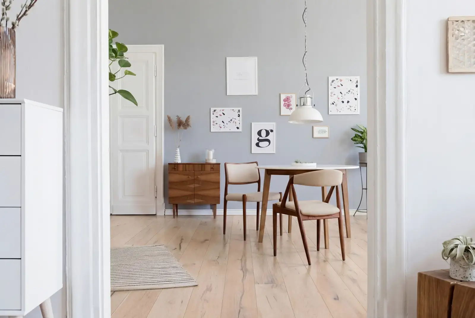 Lamelparket eiken plank - Groenland Oude Schoolvloer Krijtwit