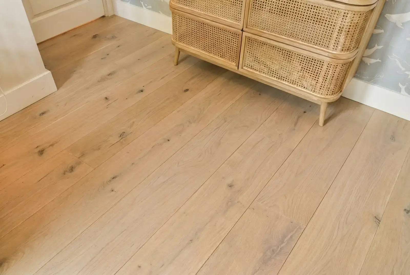 Lamelparket eiken plank - Groenland Oude Schoolvloer Krijtwit