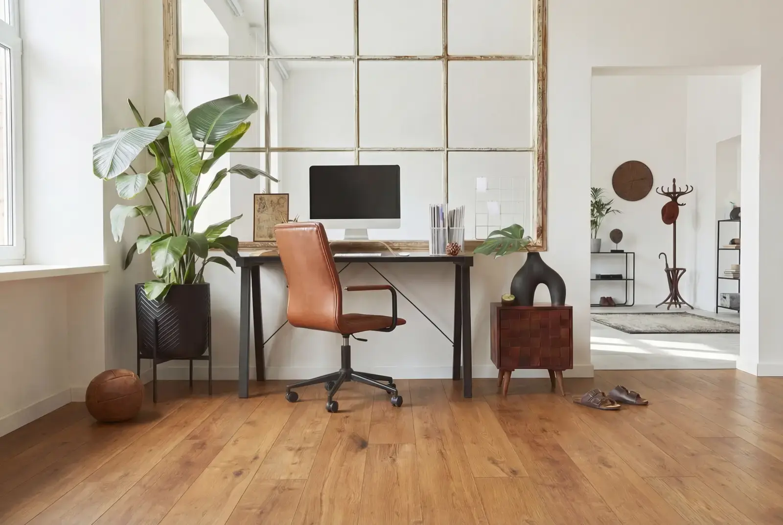 Lamelparket eiken plank - Groenland Oude Schoolvloer Midden Bruin