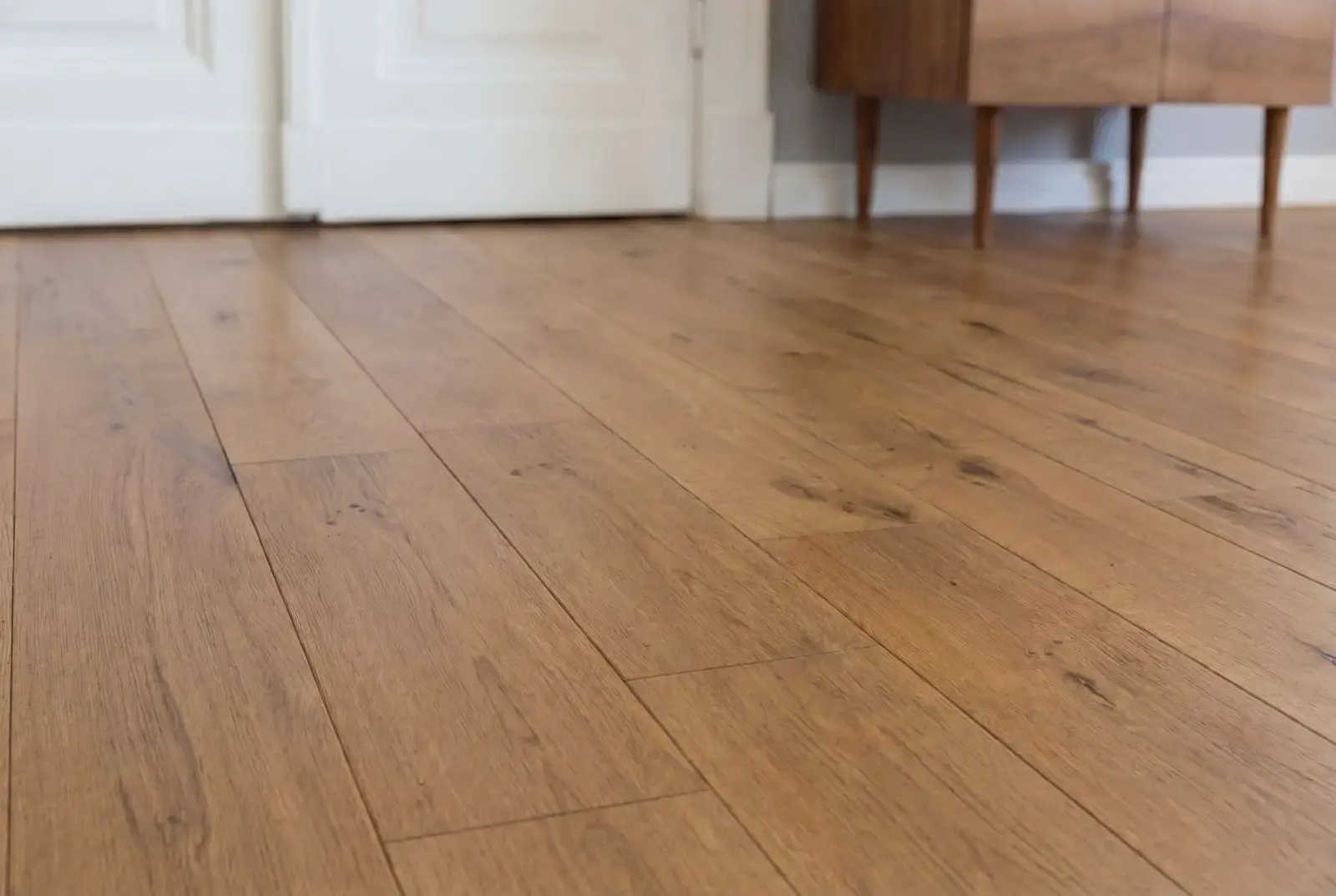 Lamelparket eiken plank - Groenland Oude Schoolvloer Midden Bruin