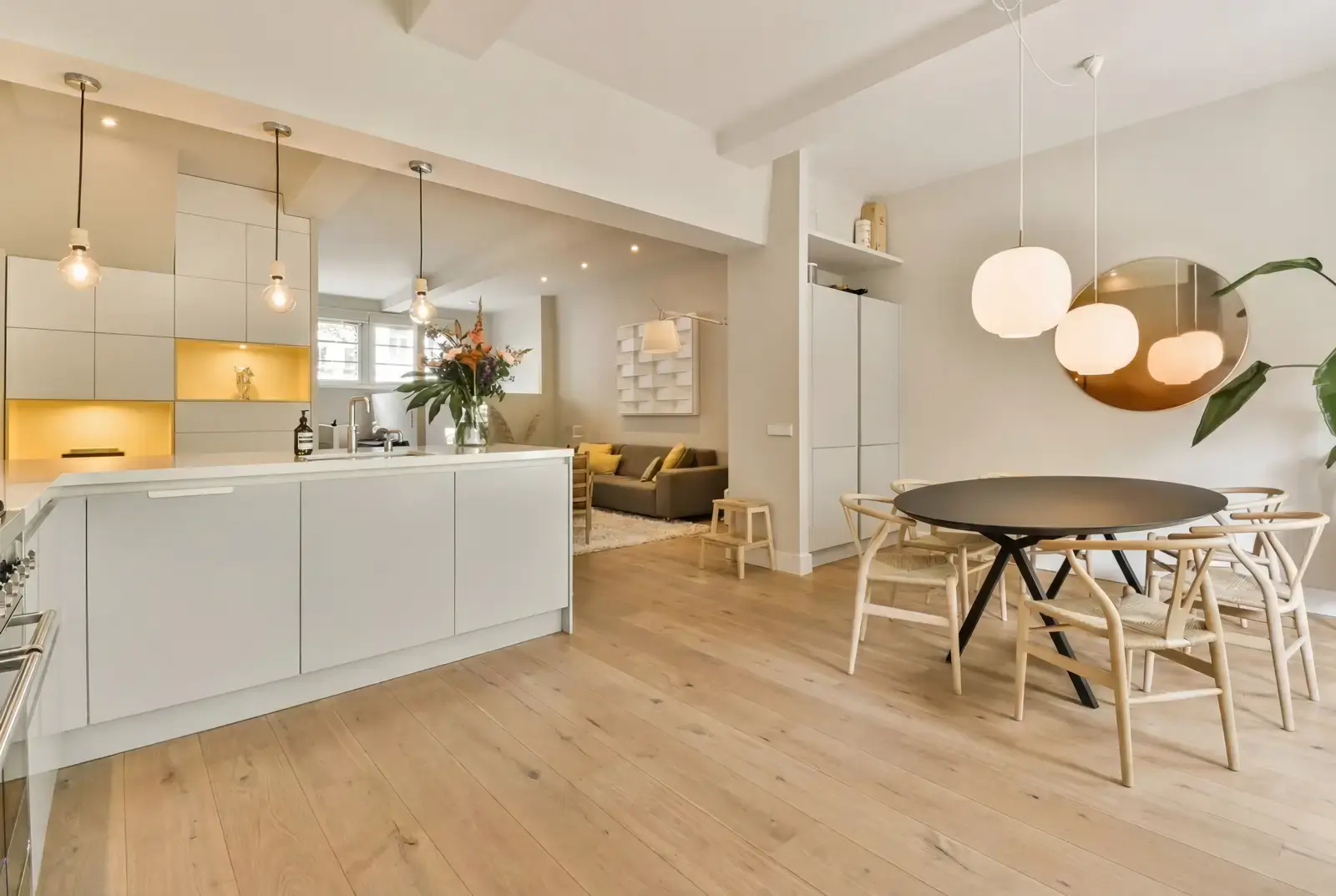 Lamelparket eiken plank - Groenland Oude Schoolvloer Weissgrund