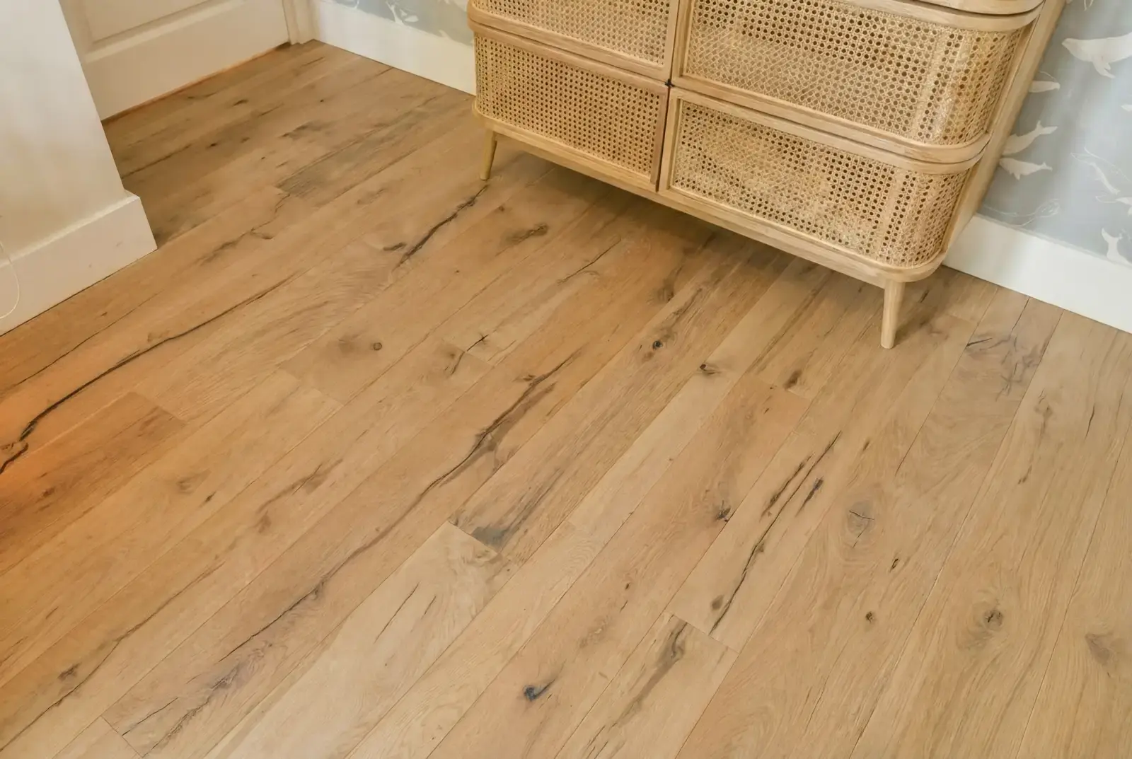 Lamelparket eiken plank - Groenland Oude Schoolvloer Weissgrund