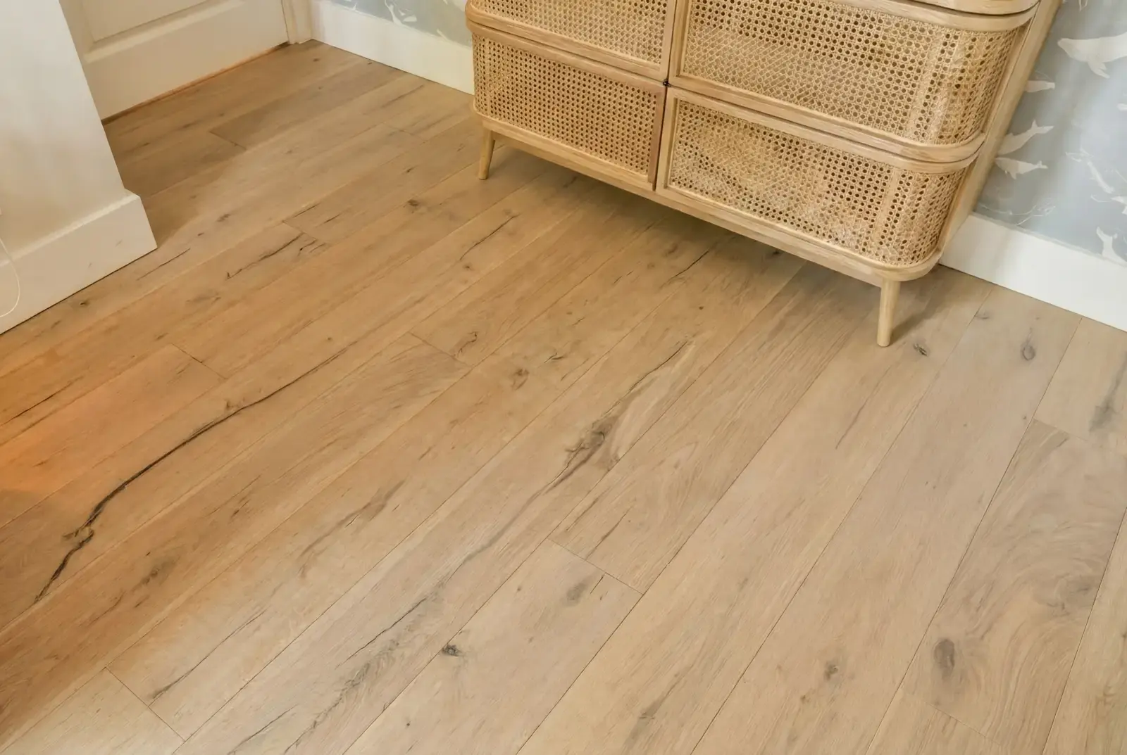 Lamelparket eiken plank - Groenland Oude Schoolvloer Whitewash