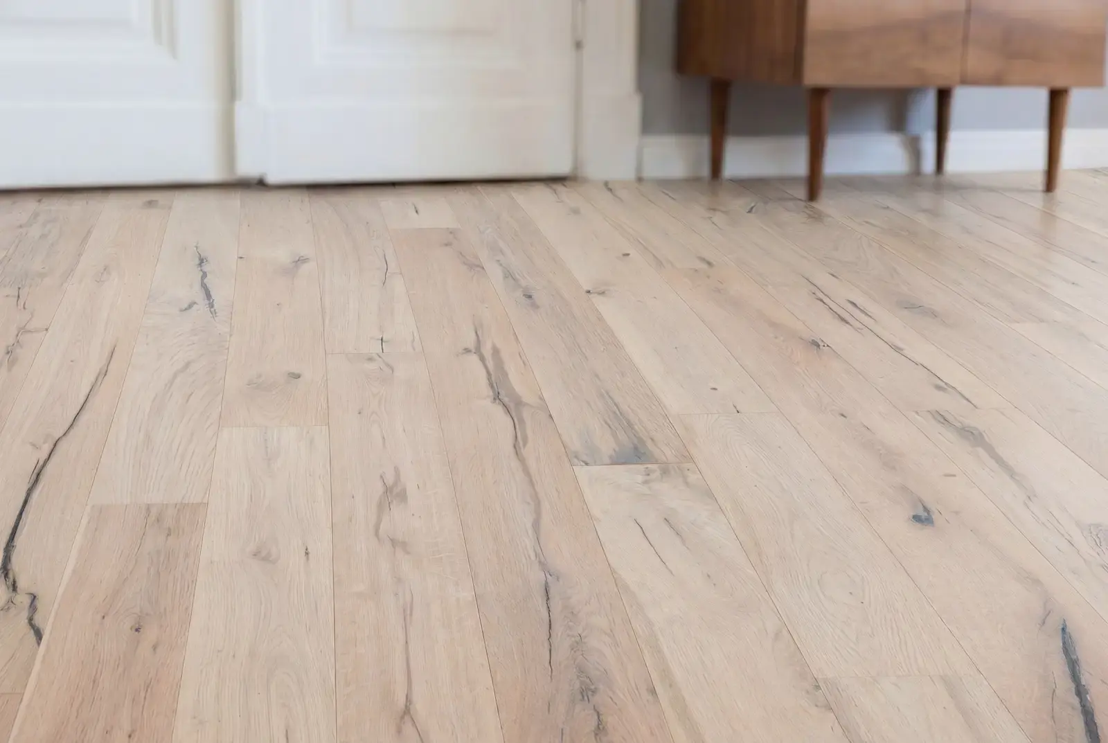 Lamelparket eiken plank - Groenland Oude Schoolvloer Whitewash