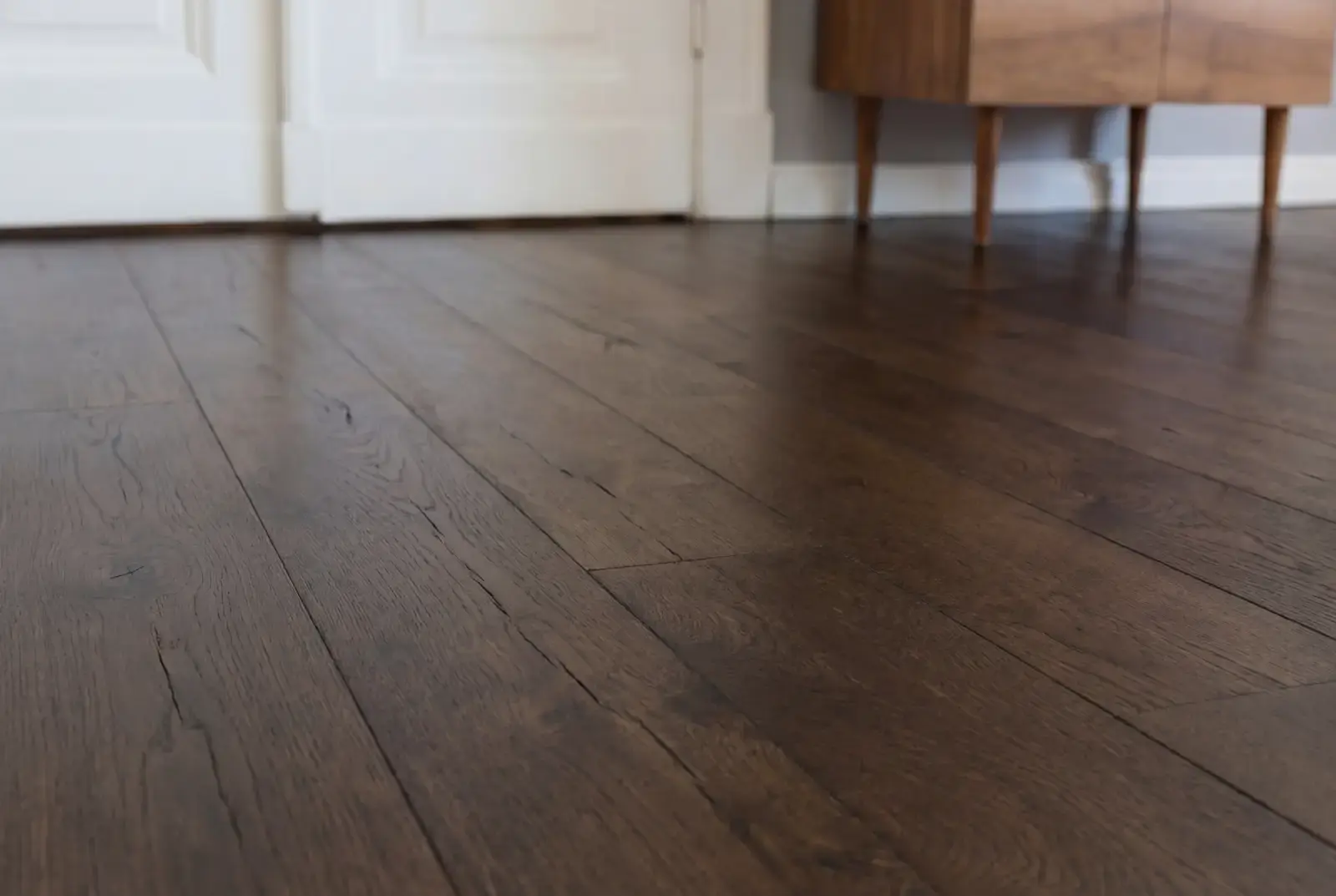 Lamelparket eiken plank - Groenland Oude Schoolvloer Zwart