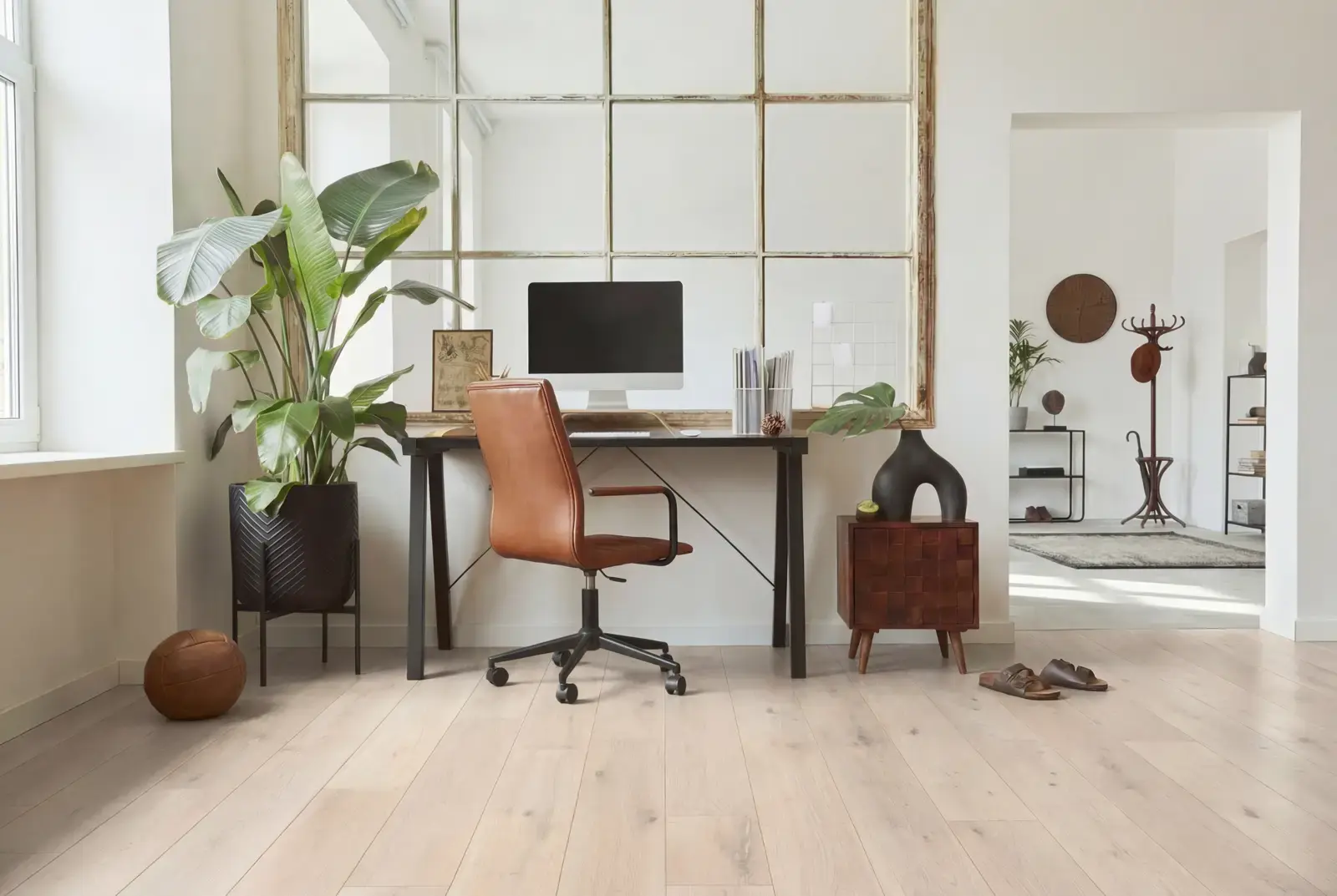 Lamelparket eiken plank - Sistan Noestarm Krijtwit