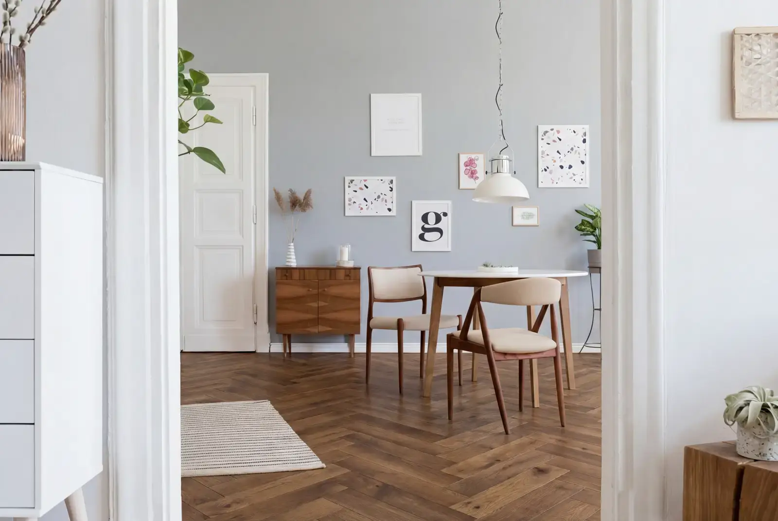 Lamelparket eiken visgraat - Okavango Noestarm Geborsteld Abdij