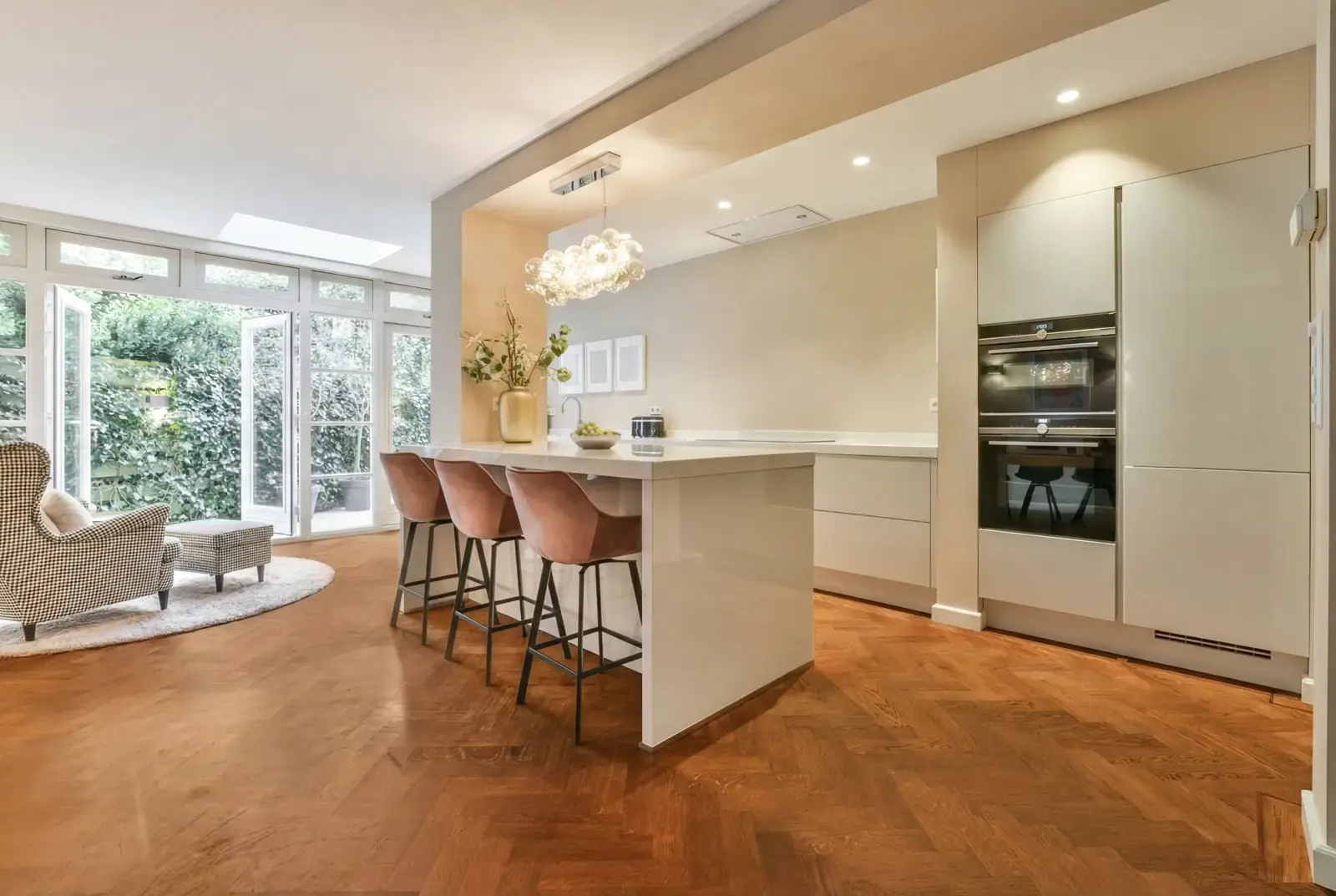 Lamelparket eiken visgraat - Okavango Noestarm Geborsteld English Color