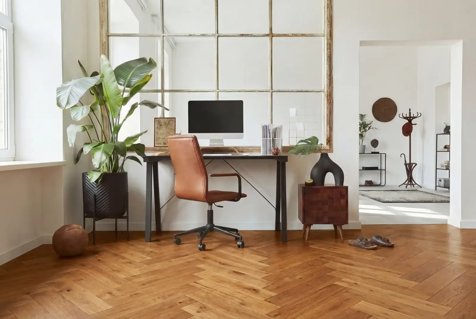 Lamelparket eiken visgraat - Okavango Noestarm Geborsteld English Color