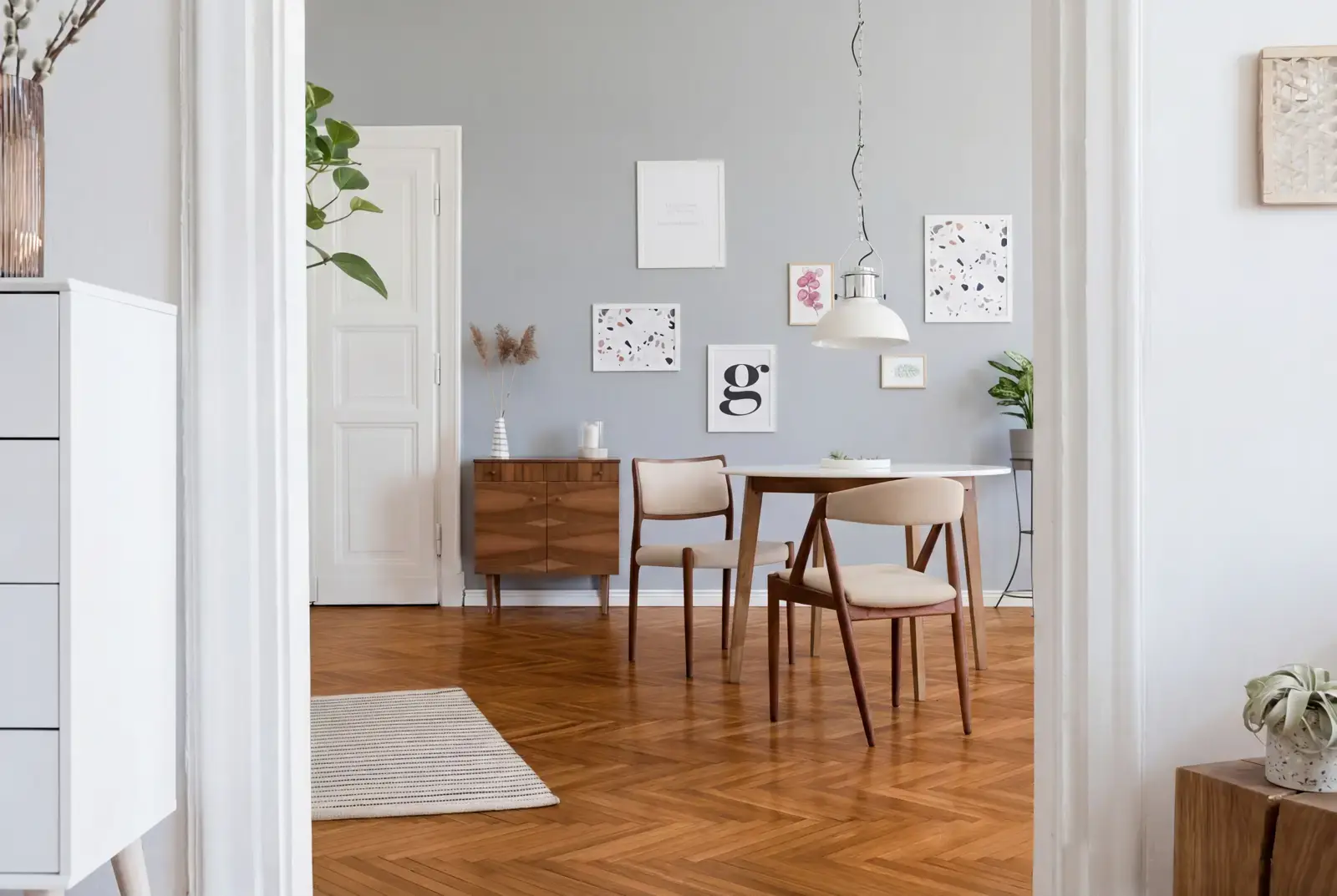 Lamelparket eiken visgraat - Okavango Noestarm Geborsteld English Color