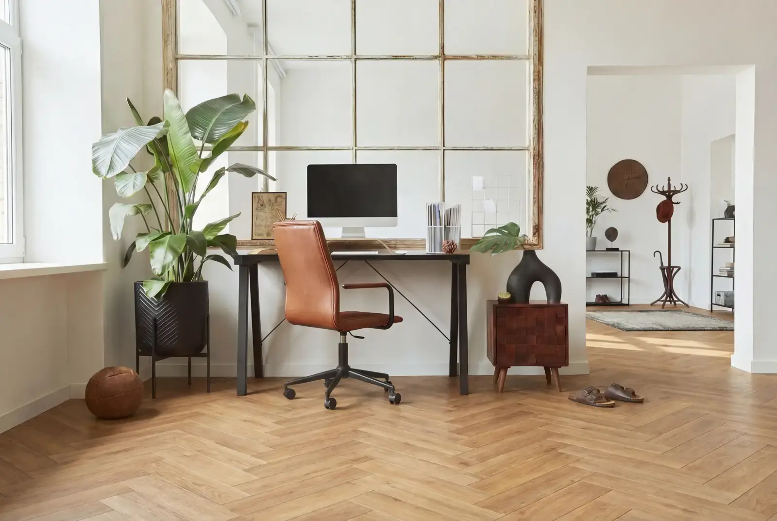 Lamelparket eiken visgraat - Okavango Noestarm Geborsteld Naturel