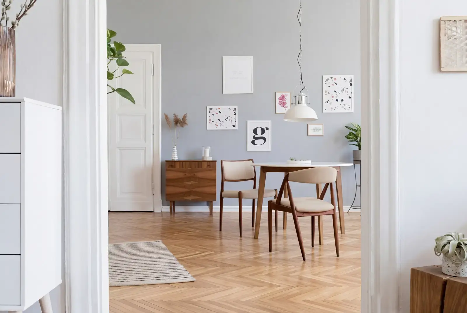 Lamelparket eiken visgraat - Okavango Noestarm Geborsteld Naturel