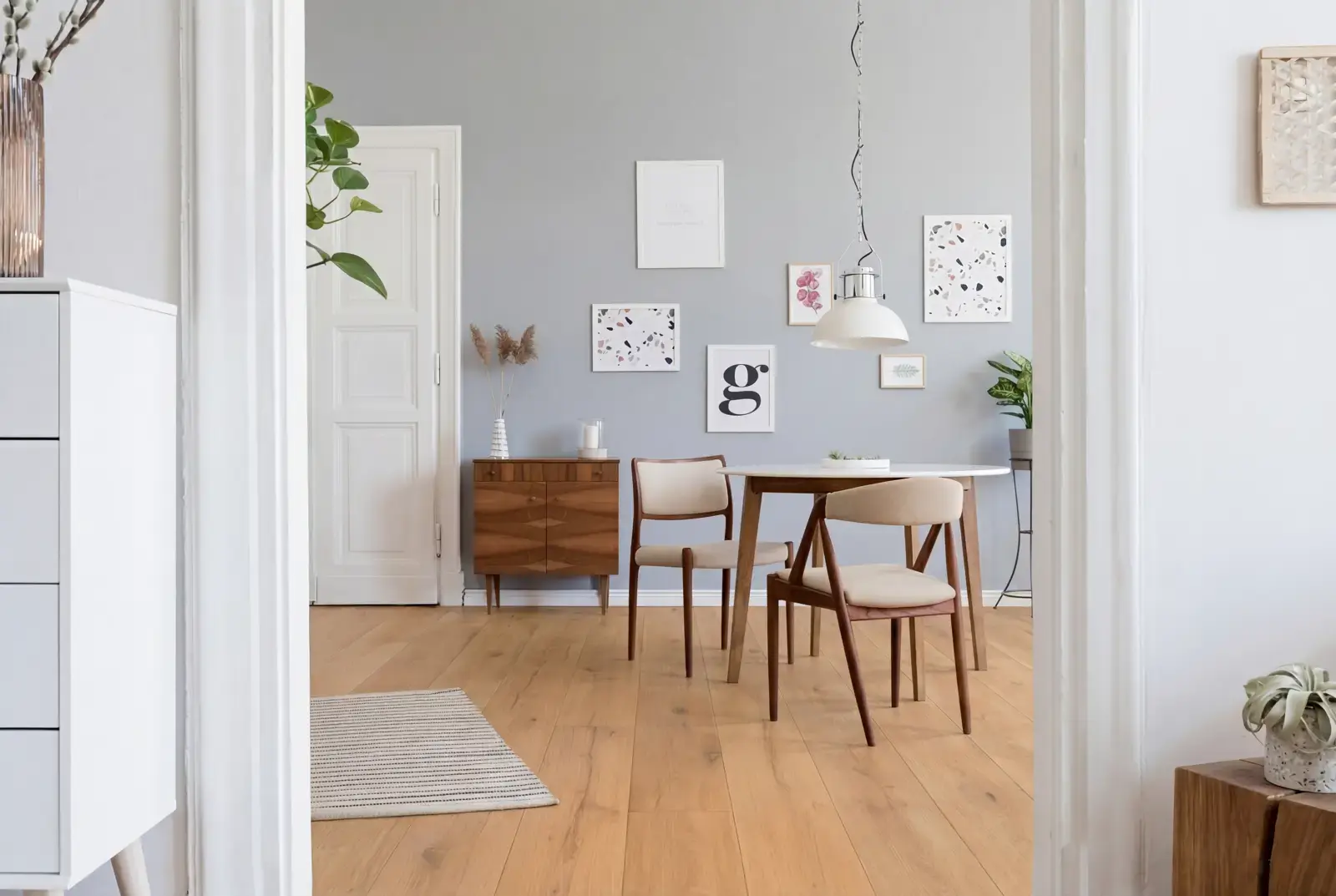 Lamelparket eiken visgraat - Okavango Noestarm Geborsteld Weissgrund