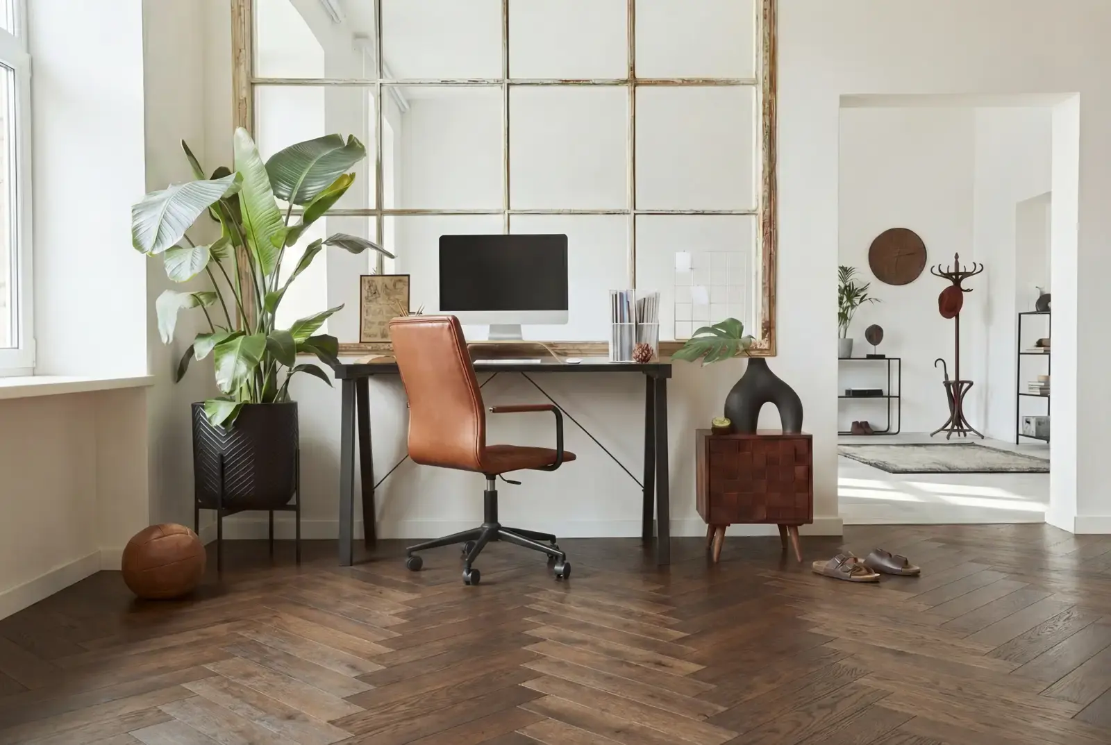 Lamelparket eiken visgraat - Okavango Noestarm Geborsteld Zwart