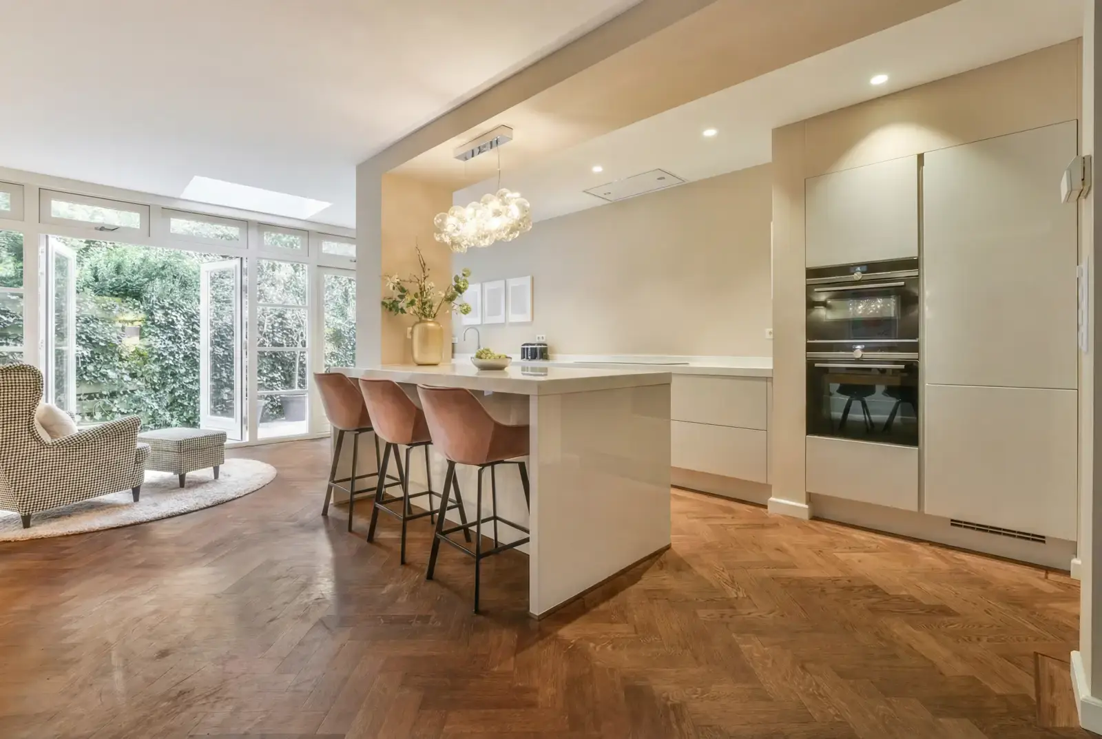 Multiplank eiken Hongaarse Punt - Orkney Noestarm Abdij