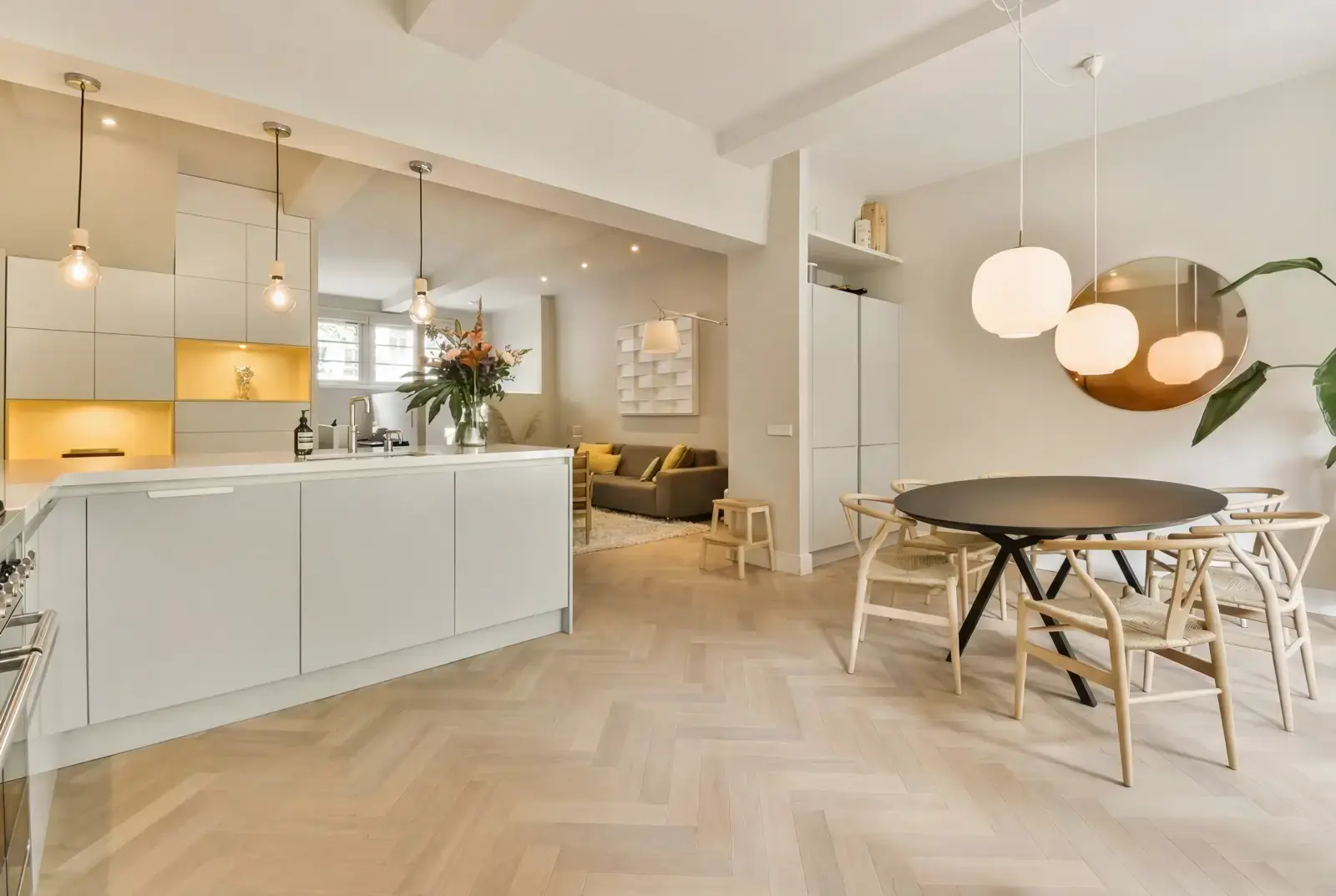 Multiplank eiken Hongaarse Punt - Orkney Noestarm Krijtwit