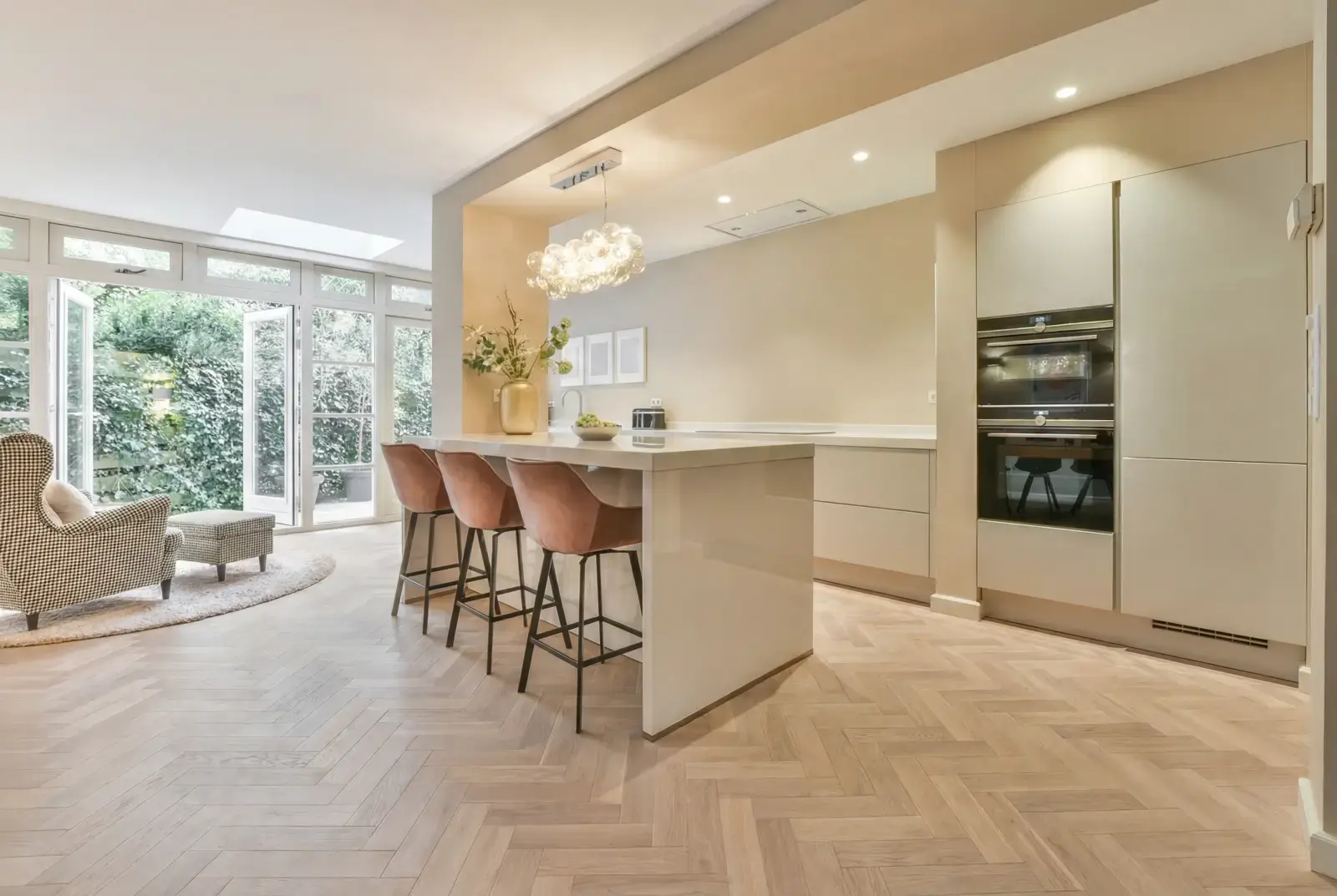 Multiplank eiken Hongaarse Punt - Orkney Noestarm Whitewash