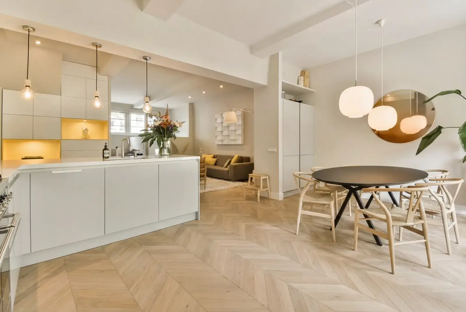 Multiplank eiken Hongaarse Punt - Orkney Noestarm Whitewash