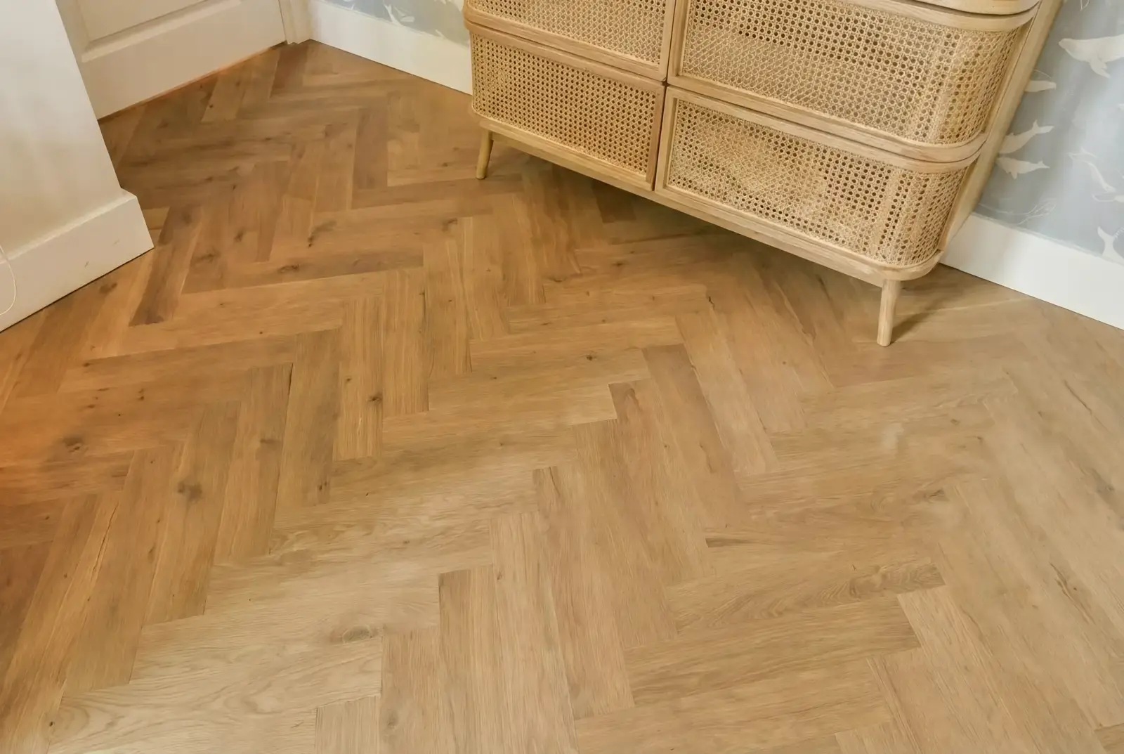 Multiplank eiken visgraat - Luzon Rustiek Greywash