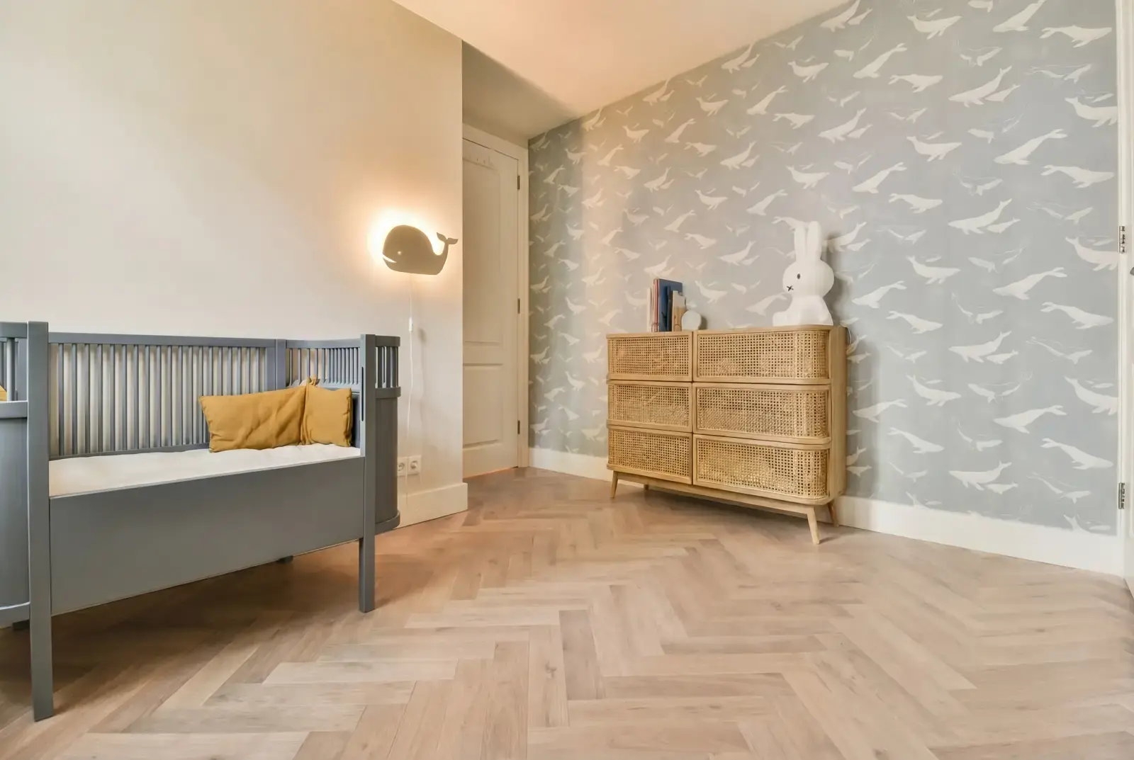 Multiplank eiken visgraat - Luzon Rustiek Krijtwit