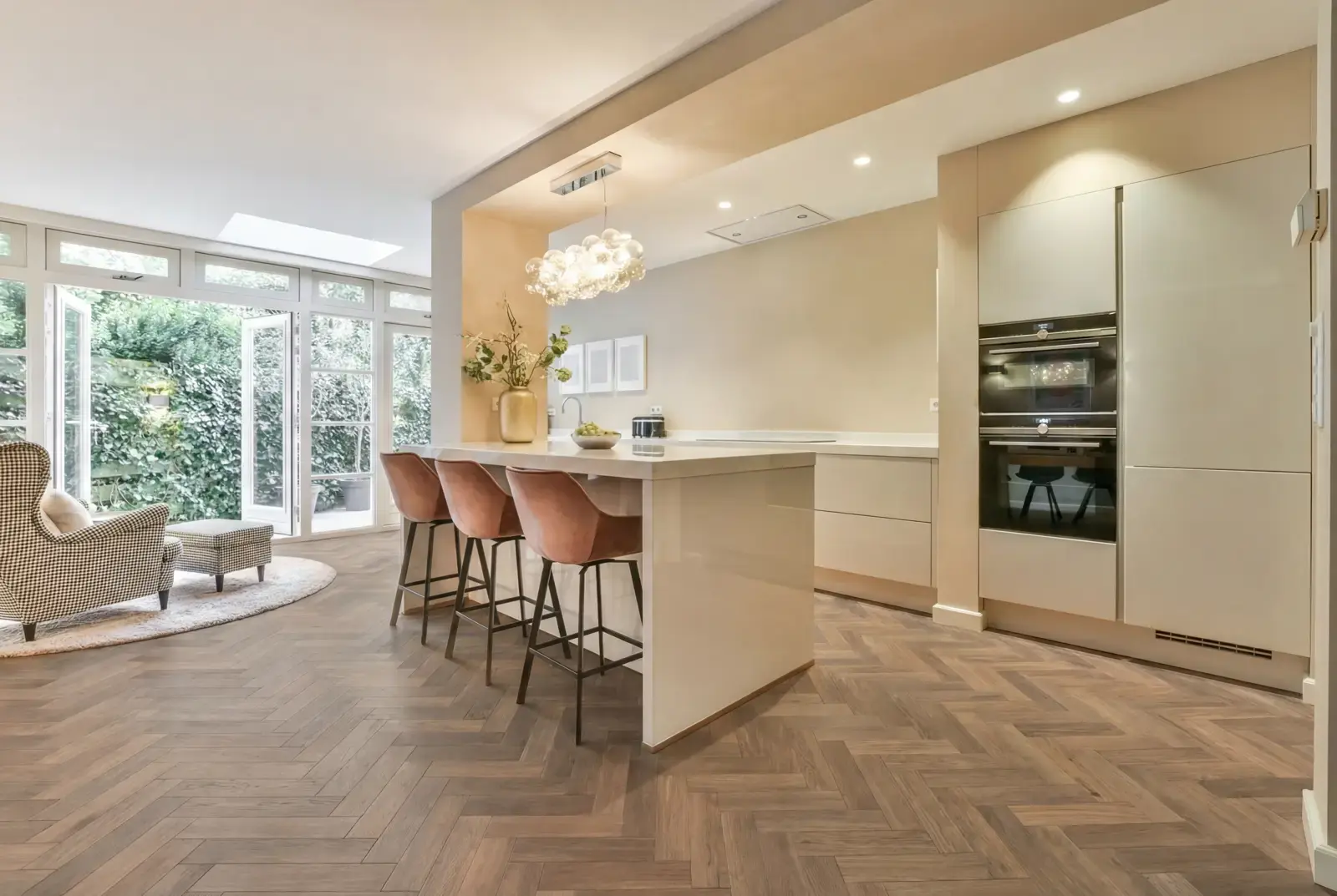 Multiplank eiken visgraat - Luzon Rustiek Smokey