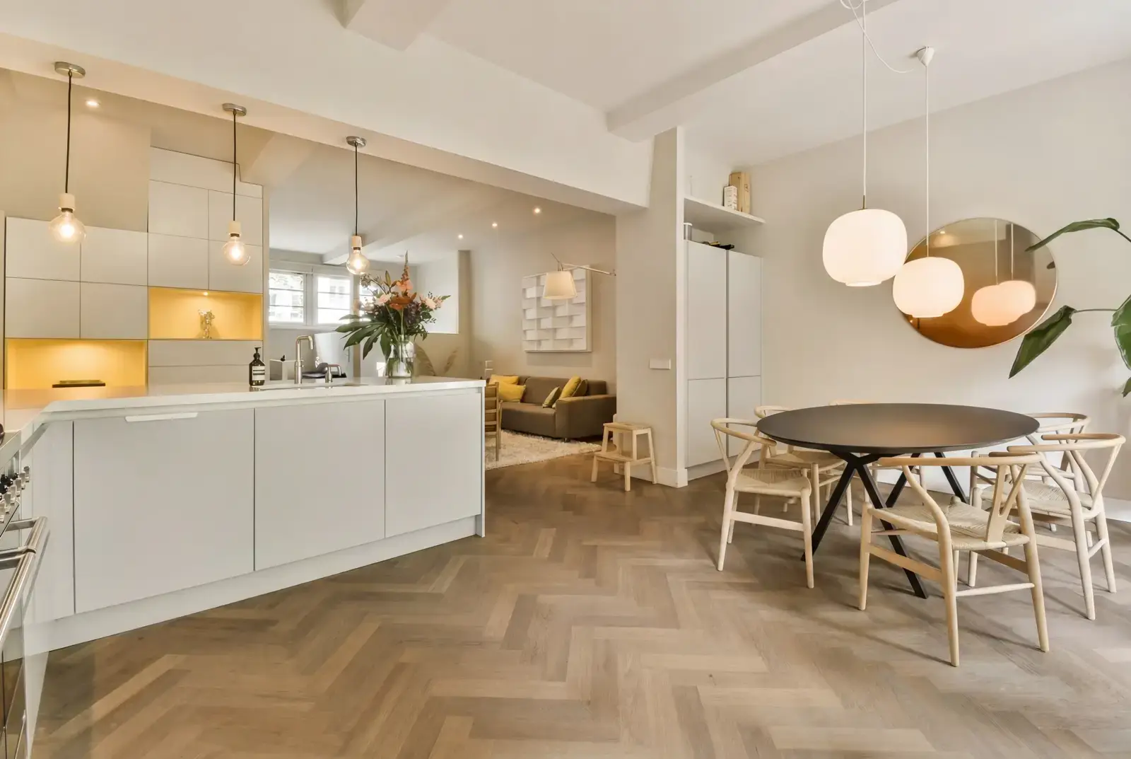 Multiplank eiken visgraat - Luzon Rustiek Smokey