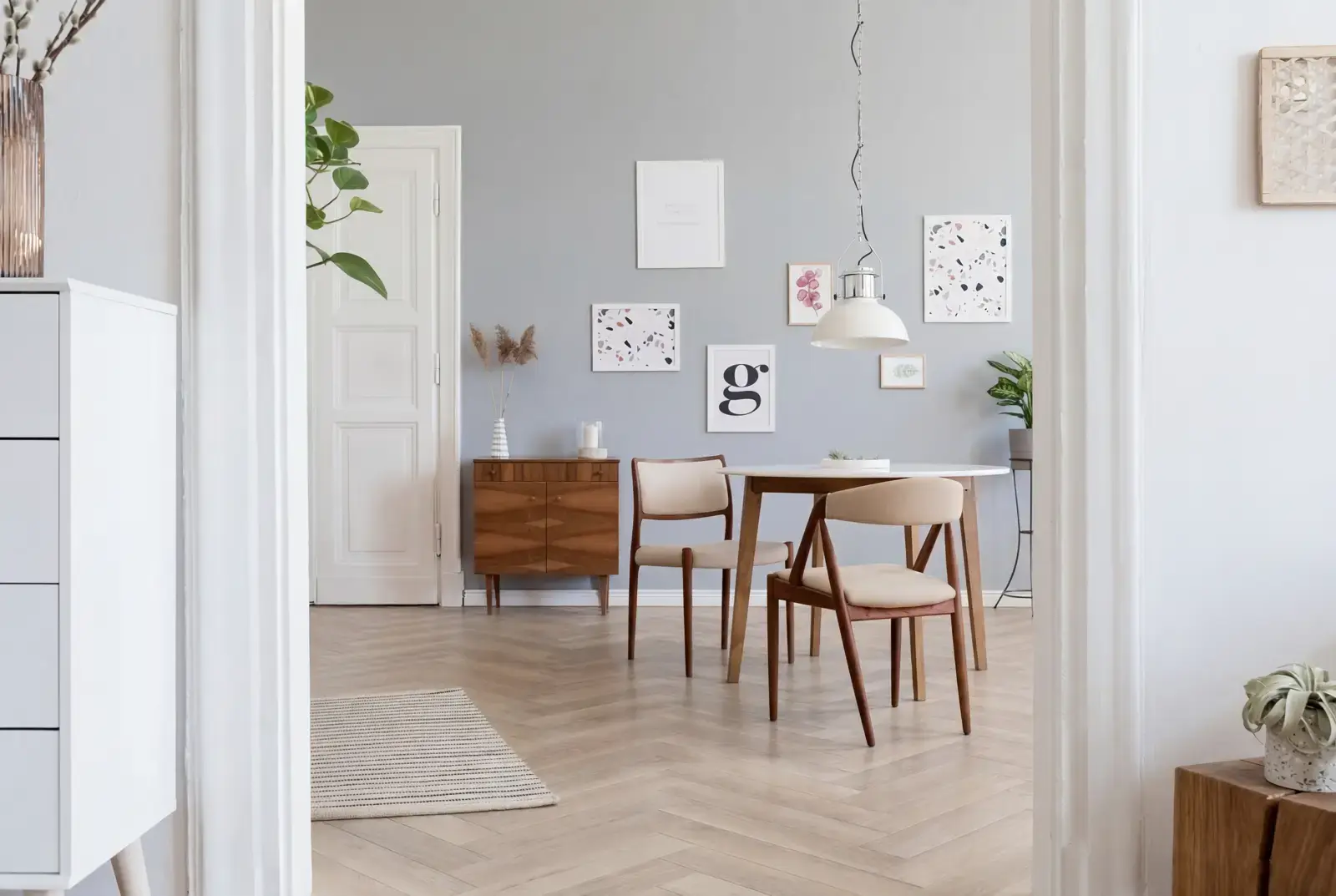 Multiplank eiken visgraat - Luzon Rustiek Whitewash