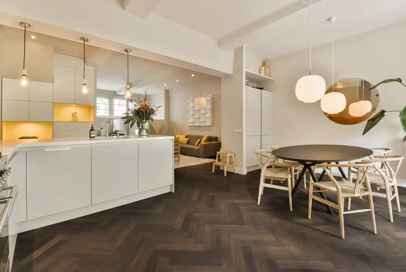 Multiplank eiken visgraat - Luzon Rustiek Zwart