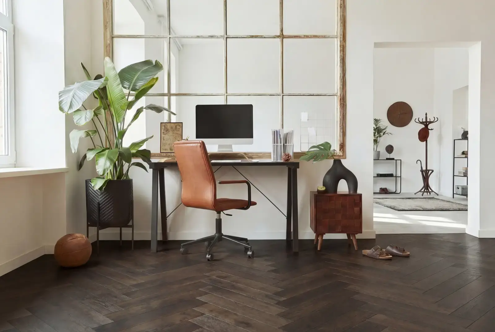 Multiplank eiken visgraat - Luzon Rustiek Zwart