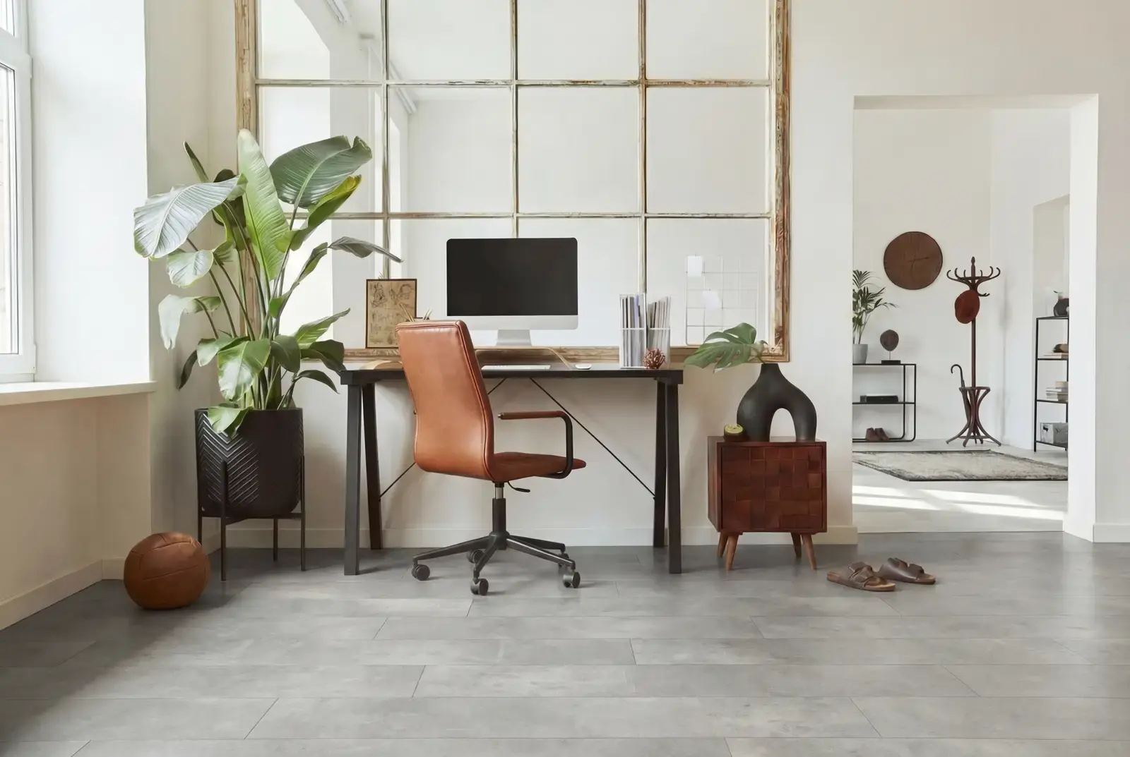 PVC click tegel - Cement Grey