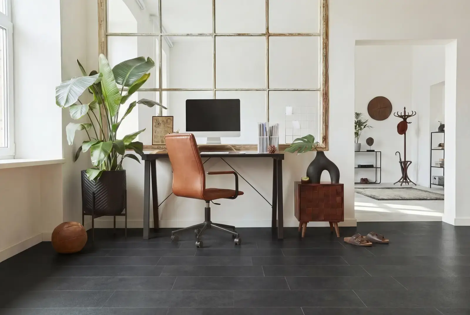 PVC plak tegel - Dark Stone